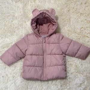 Old Navy Light Pink Bear Ears Hooded Jacket
